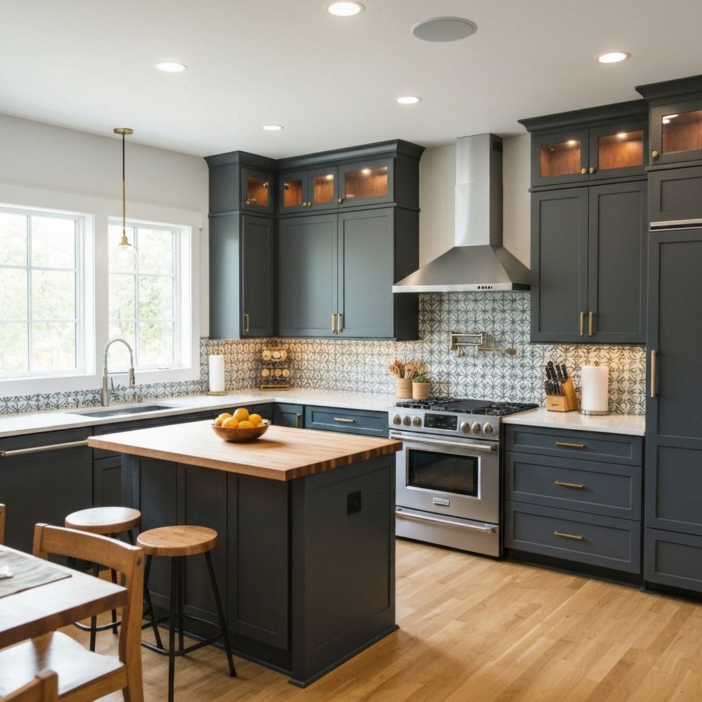 Modern kitchen remodel with shaker cabinets and quartz countertops by NW Pro Construction in Seattle