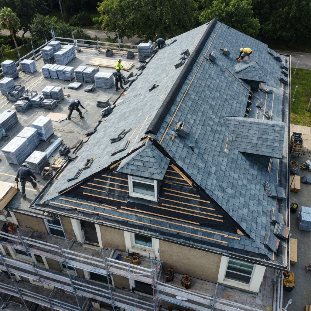 Professional roof replacement with architectural shingles in Seattle area